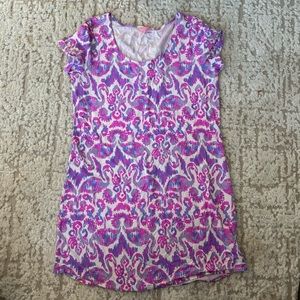 EUC LILLY PULITZER Tammy Dress - Amethyst Beach Bathers Flamingo Print